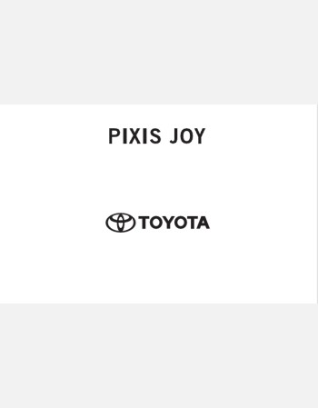toyota pixis joy 2022-2023 owners manual in english